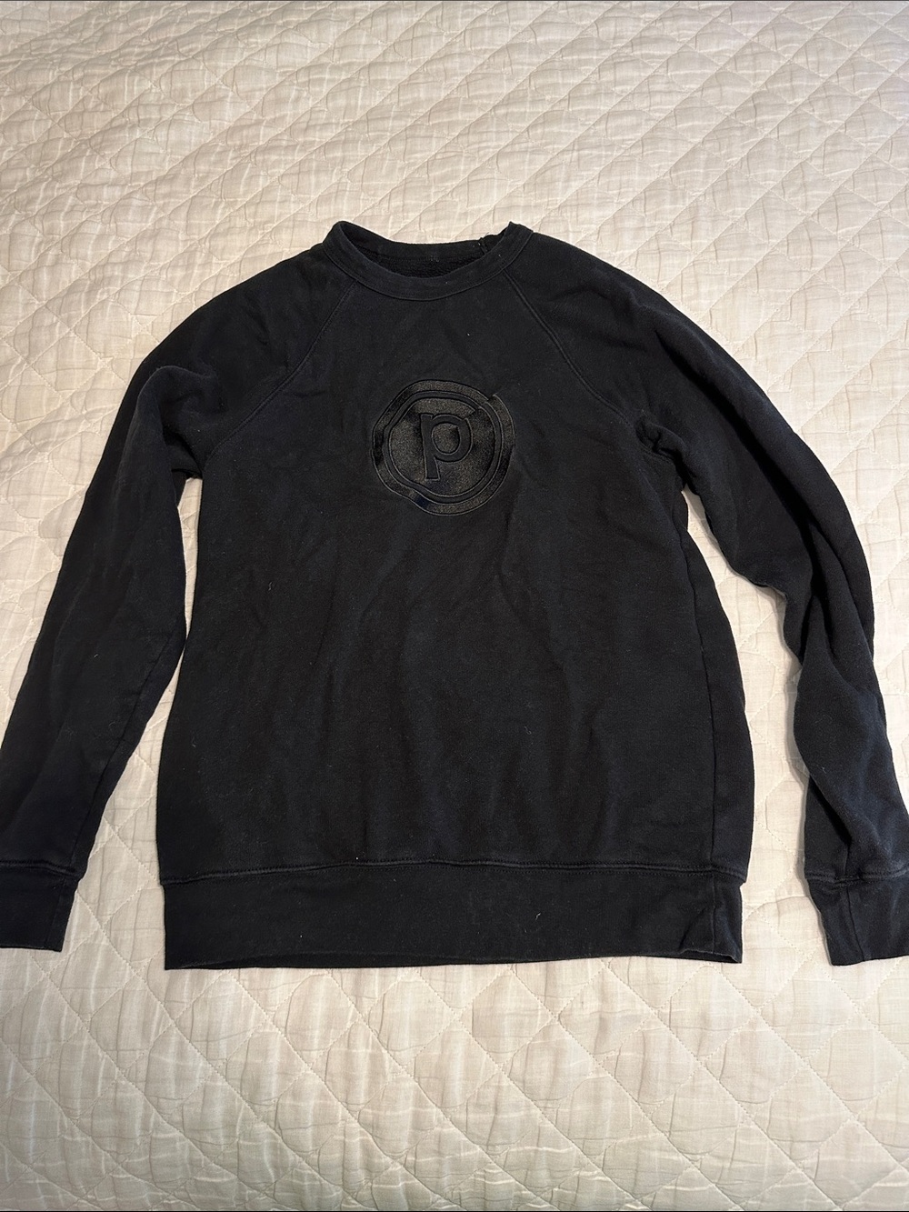 Pure Barre Black Crewneck Sweatshirt with Tonal Logo